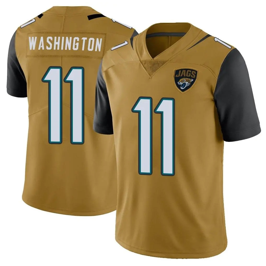 Parkc J.Jaguars #11 Parker Washington Player Gold Vapor Limited Home Game Stitched Jerseys