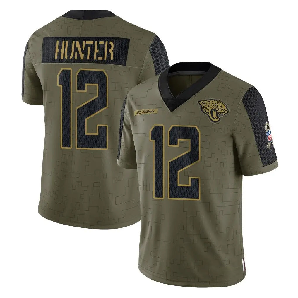Parkc J.Jaguars #12 Travis Hunter Player Olive Salute To Service Limited Game Stitched Jerseys