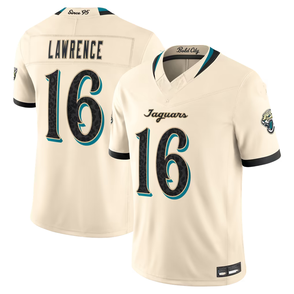 Parkc J.Jaguars #16 Trevor Lawrence Natural 2026 Rivalries Collection Game Stitched Jerseys