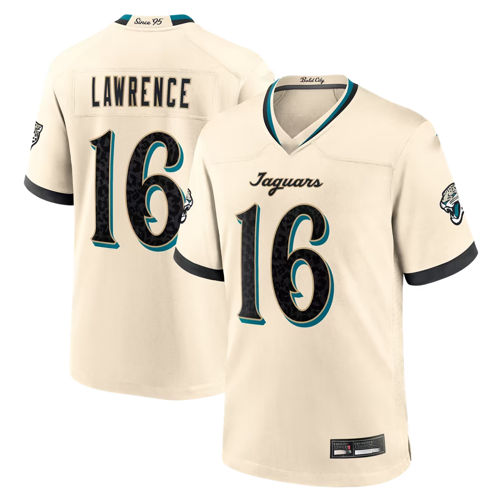 Parkc J.Jaguars #16 Trevor Lawrence Natural 2026 Rivalries Collection Limited Stitched Jerseys