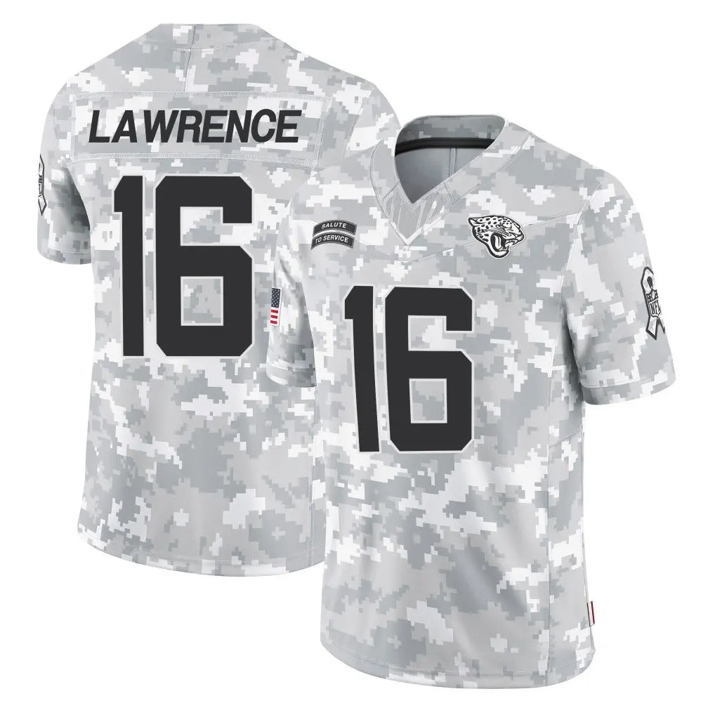 Parkc J.Jaguars #16 Trevor Lawrence Player Arctic Camo Salute To Service Limited Game Stitched Jerseys