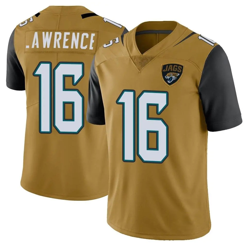 Parkc J.Jaguars #16 Trevor Lawrence Player Gold Vapor Limited Home Game Stitched Jerseys
