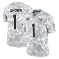 Parkc J.Jaguars #1 Montaric Brown Player Arctic Camo Salute To Service Limited Game Stitched Jerseys