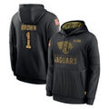 Parkc J.Jaguars #1 Montaric Brown Player Black Salute to Service Hoodies Limited Game Stitched Jerseys