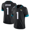 Parkc J.Jaguars #1 Montaric Brown Player Black Vapor F.U.S.E. Limited Home Game Stitched Jerseys