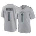 Parkc J.Jaguars #1 Montaric Brown Player Gray Atmosphere Fashion Home Game Stitched Jerseys