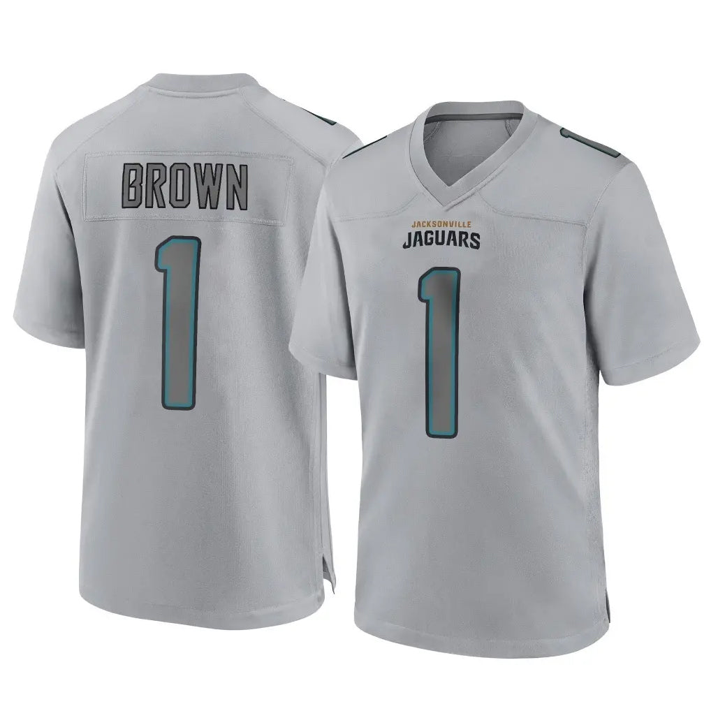 Parkc J.Jaguars #1 Montaric Brown Player Gray Atmosphere Fashion Home Game Stitched Jerseys