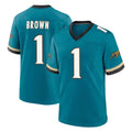 Parkc J.Jaguars #1 Montaric Brown Player Teal Prowler Throwback Limited Home Game Stitched Jerseys