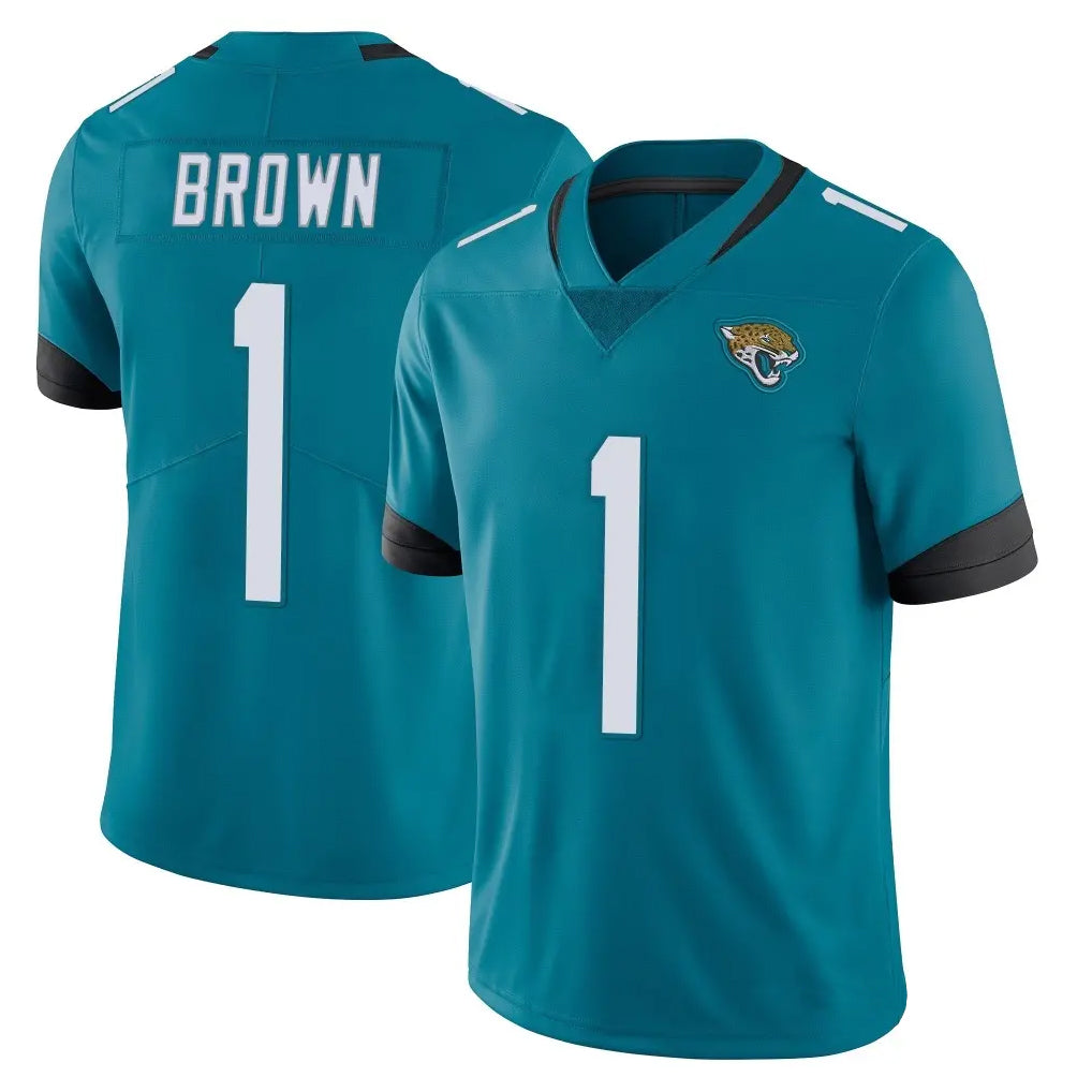 Parkc J.Jaguars #1 Montaric Brown Player Teal Vapor Untouchable Limited Home Game Stitched Jerseys