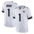 Parkc J.Jaguars #1 Montaric Brown Player White Vapor F.U.S.E. Limited Home Game Stitched Jerseys