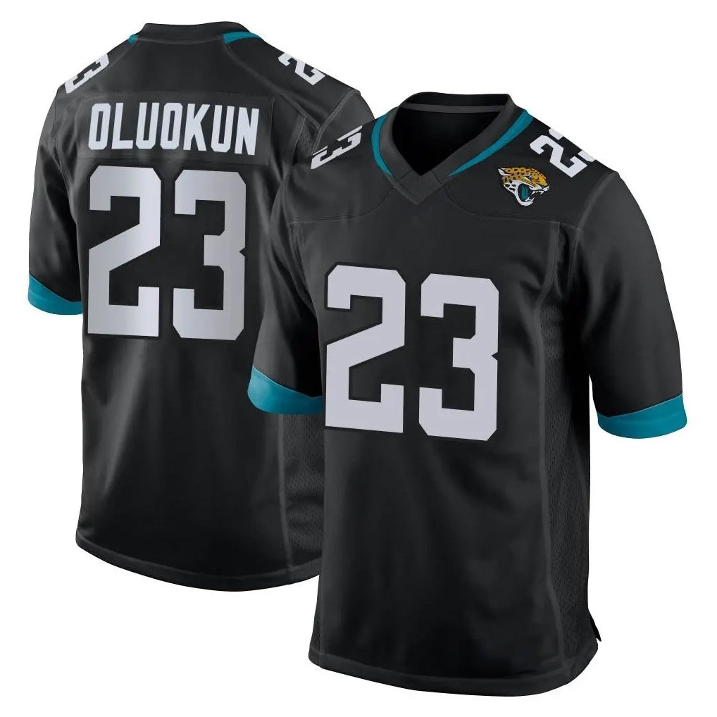 Parkc J.Jaguars #23 Foyesade Oluokun Player Black Home Game Stitched Jerseys