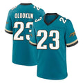 Parkc J.Jaguars #23 Foyesade Oluokun Player Teal Prowler Throwback Limited Home Game Stitched Jerseys