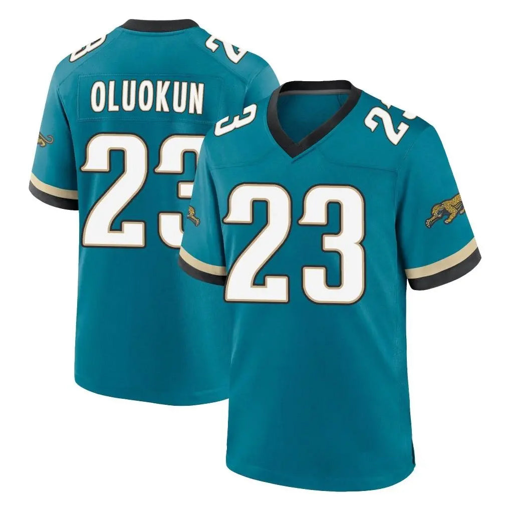 Parkc J.Jaguars #23 Foyesade Oluokun Player Teal Prowler Throwback Limited Home Game Stitched Jerseys