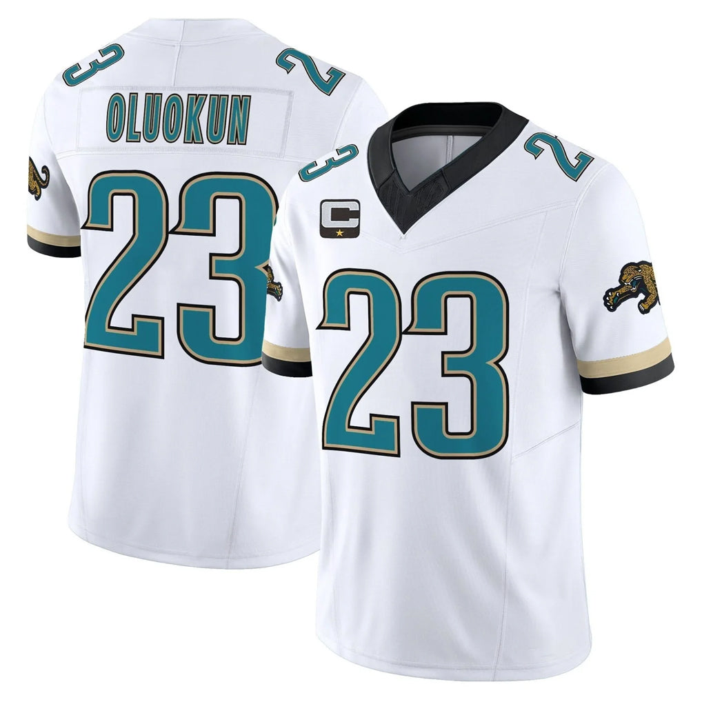 Parkc J.Jaguars #23 Foyesade Oluokun Player White Prowler Throwback Vapor F.U.S.E. Limited Home Game Stitched Jerseys