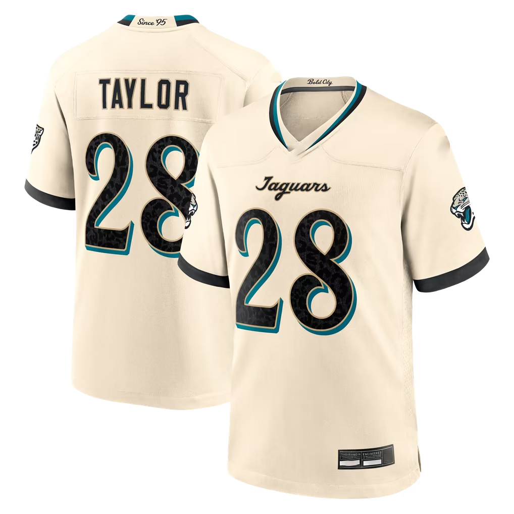 Parkc J.Jaguars #28 Fred Taylor Natural  2026 Rivalries Collection Game Stitched Jerseys