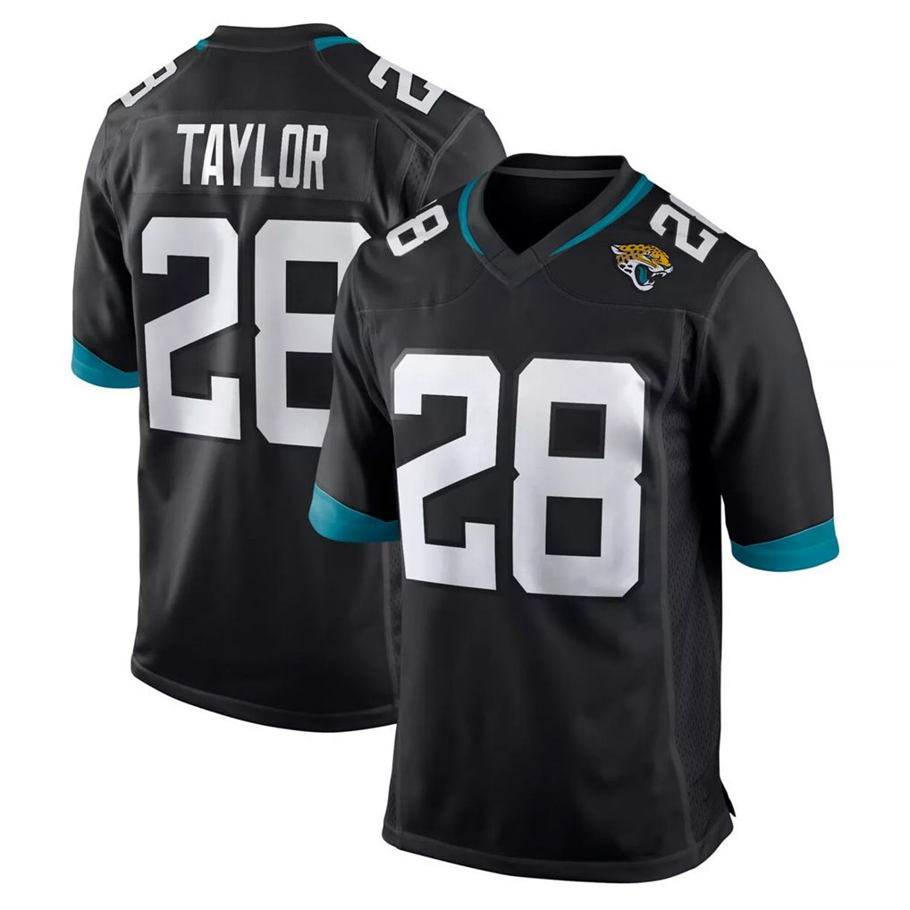 Parkc J.Jaguars #28 Fred Taylor Player Black Home Game Stitched Jerseys