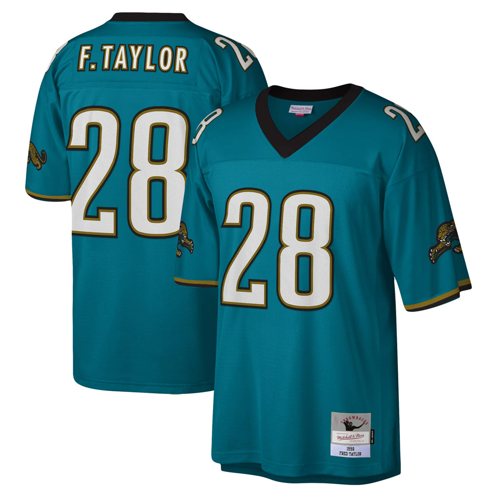 Parkc J.Jaguars #28 Fred Taylor Player Teal Mitchell & Ness Legacy Home Game Stitched Jerseys