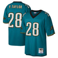 Parkc J.Jaguars #28 Fred Taylor Player Teal Mitchell & Ness Legacy Home Game Stitched Jerseys