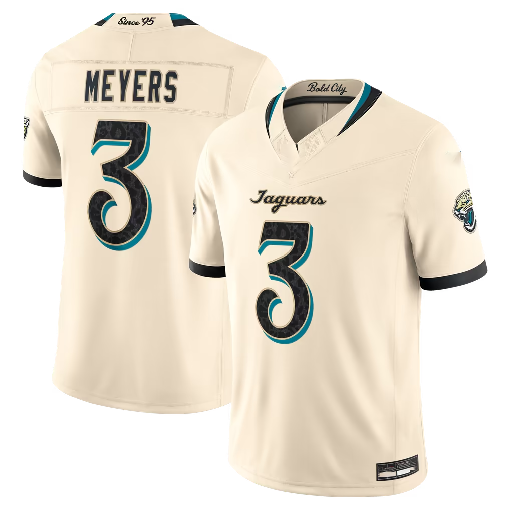 Parkc J.Jaguars #3 Jakobi Meyers Natural 2026 Rivalries Collection Limited Stitched Jerseys