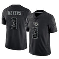 Parkc J.Jaguars #3 Jakobi Meyers Player Black Reflective Limited Game Stitched Jerseys