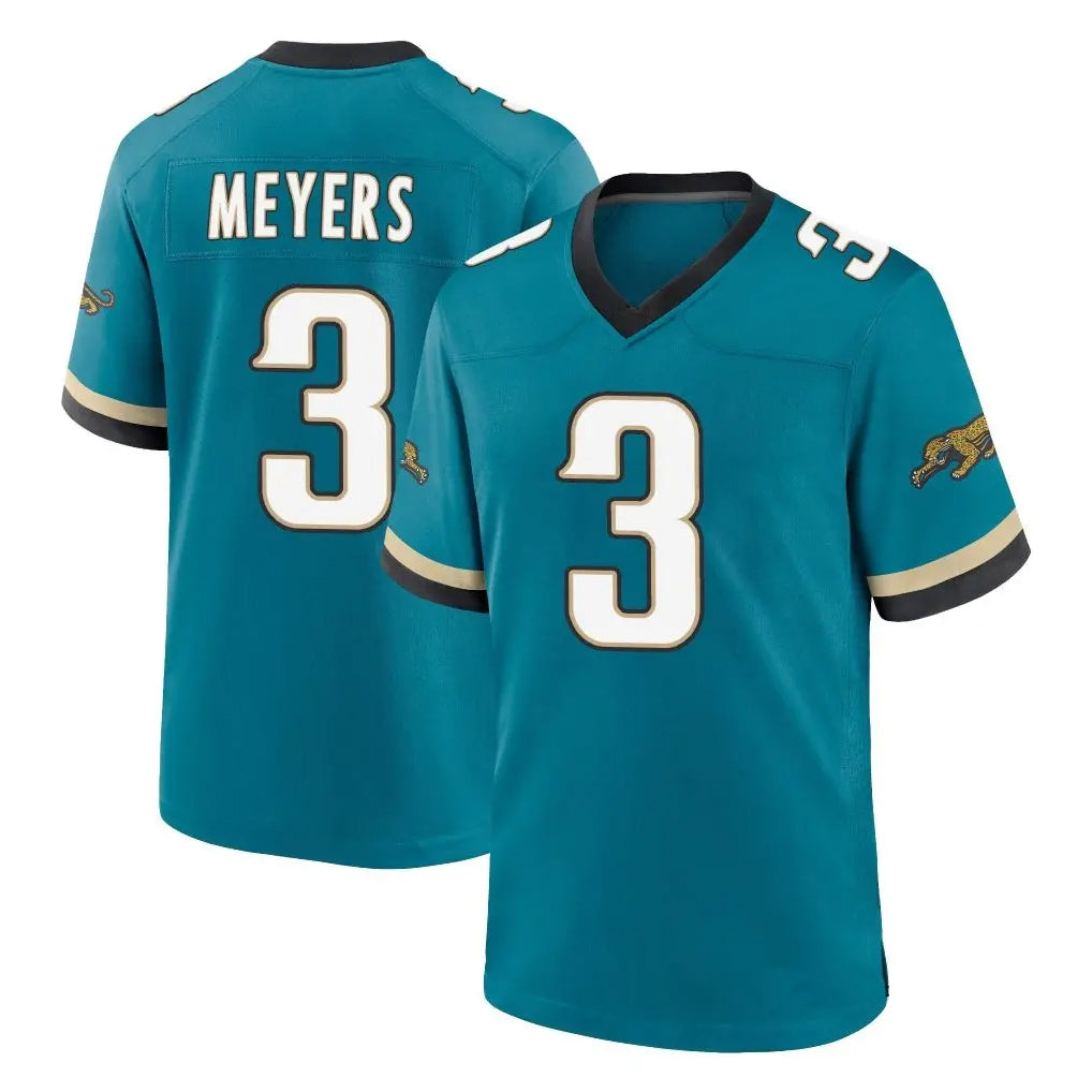 Parkc J.Jaguars #3 Jakobi Meyers Player Teal Prowler Throwback Limited Home Game Stitched Jerseys