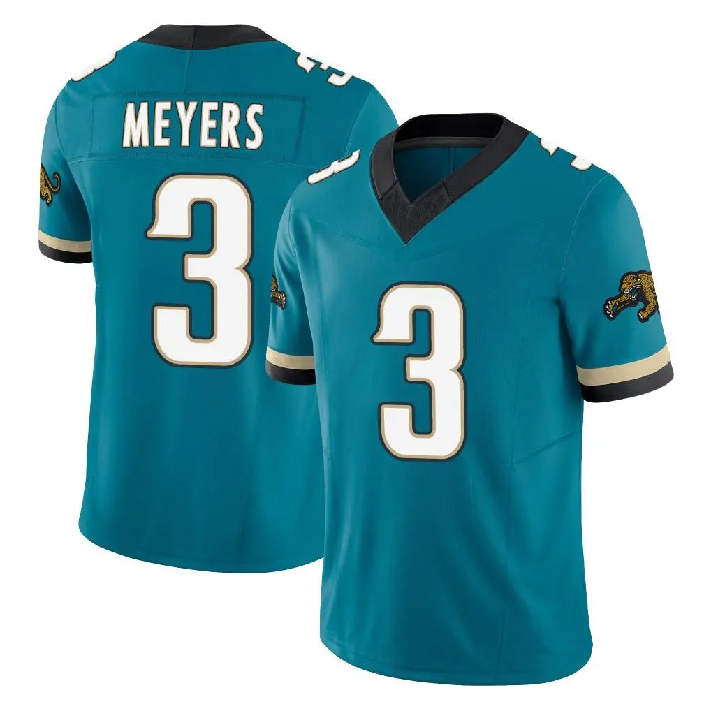 Parkc J.Jaguars #3 Jakobi Meyers Player Teal Prowler Throwback Vapor F.U.S.E. Limited Home Game Stitched Jerseys