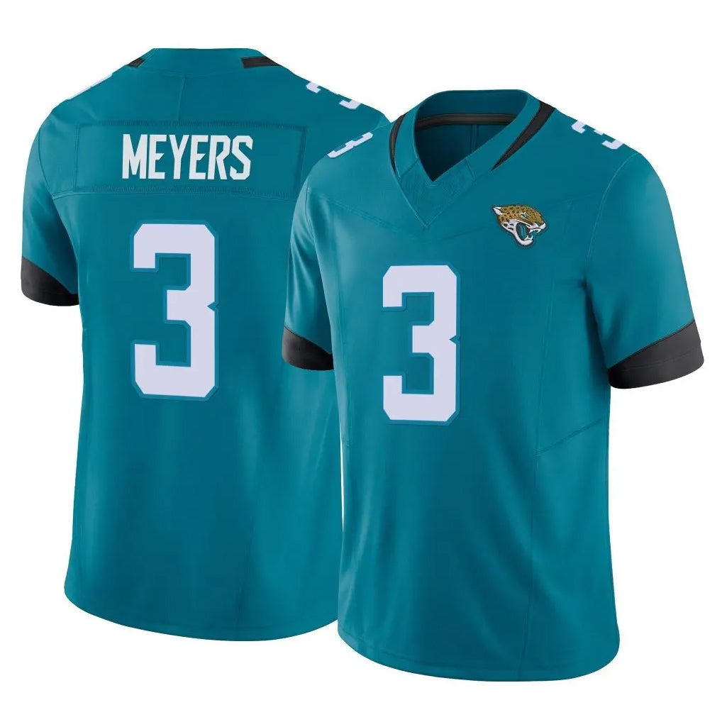 Parkc J.Jaguars #3 Jakobi Meyers Player Teal Vapor F.U.S.E. Limited Home Game Stitched Jerseys