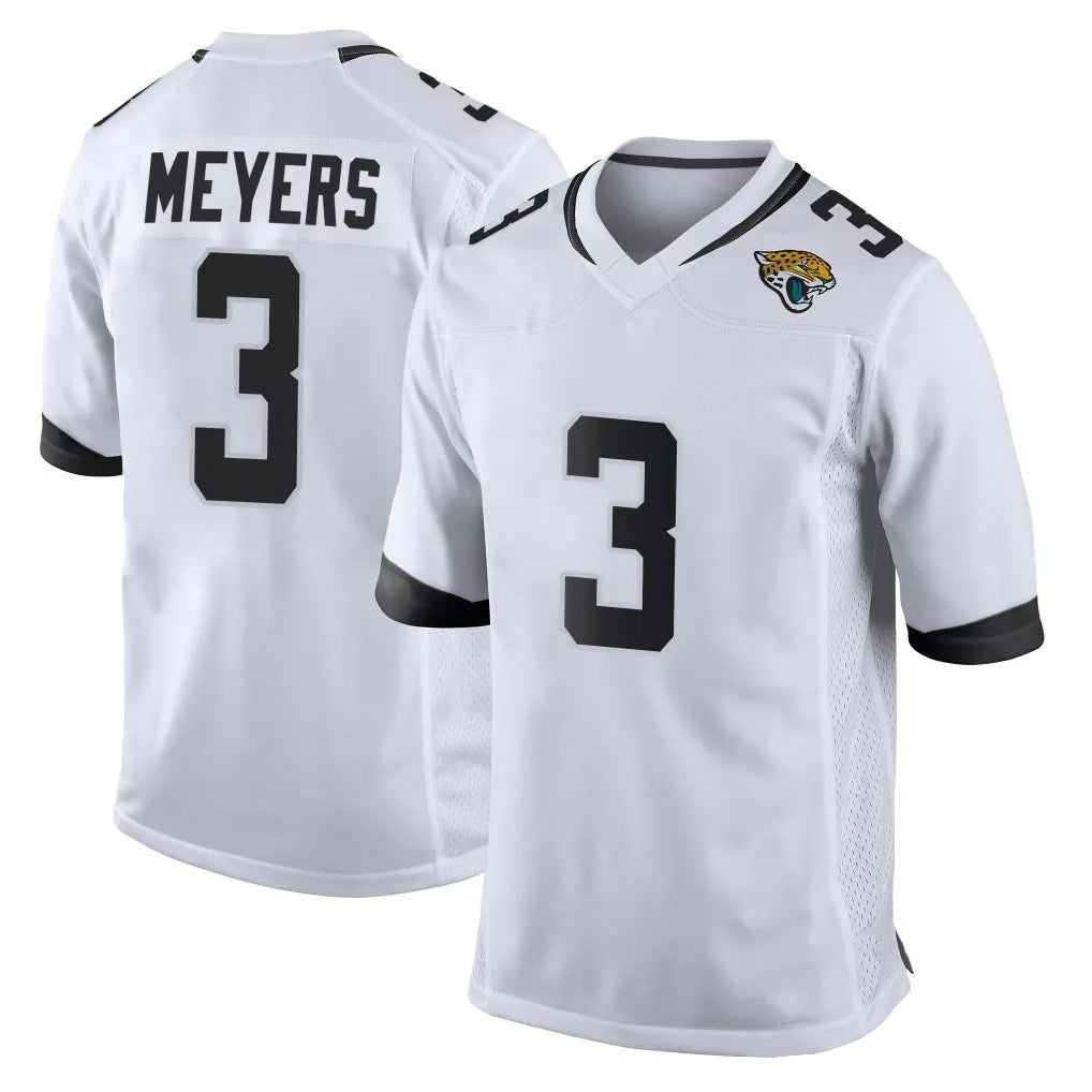 Parkc J.Jaguars #3 Jakobi Meyers Player White Home Game Stitched Jerseys
