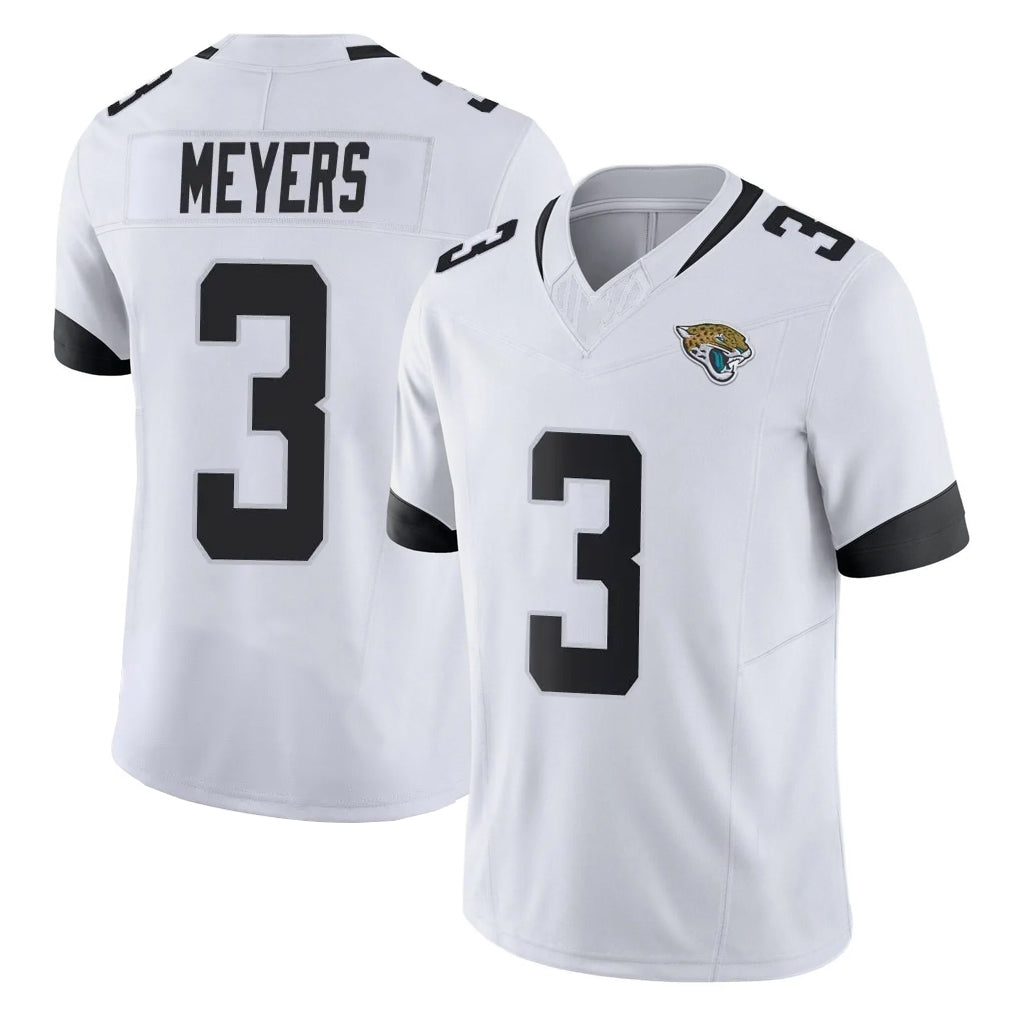 Parkc J.Jaguars #3 Jakobi Meyers Player White Vapor F.U.S.E. Limited Home Game Stitched Jerseys