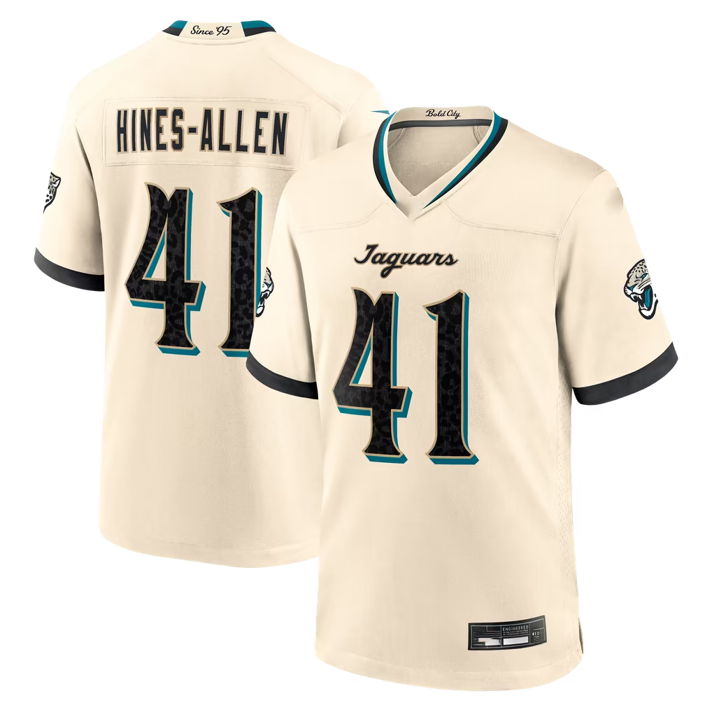 Parkc J.Jaguars #41 Josh Hines-Allen Natural 2026 Rivalries Collection Game Stitched Jerseys