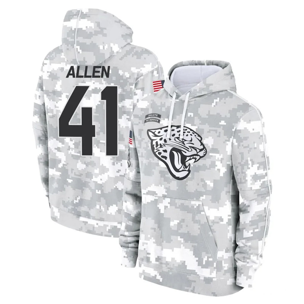 Parkc J.Jaguars #41 Josh Hines-Allen Player Arctic Camo Salute to Service Hoodies Limited Game Stitched Jerseys