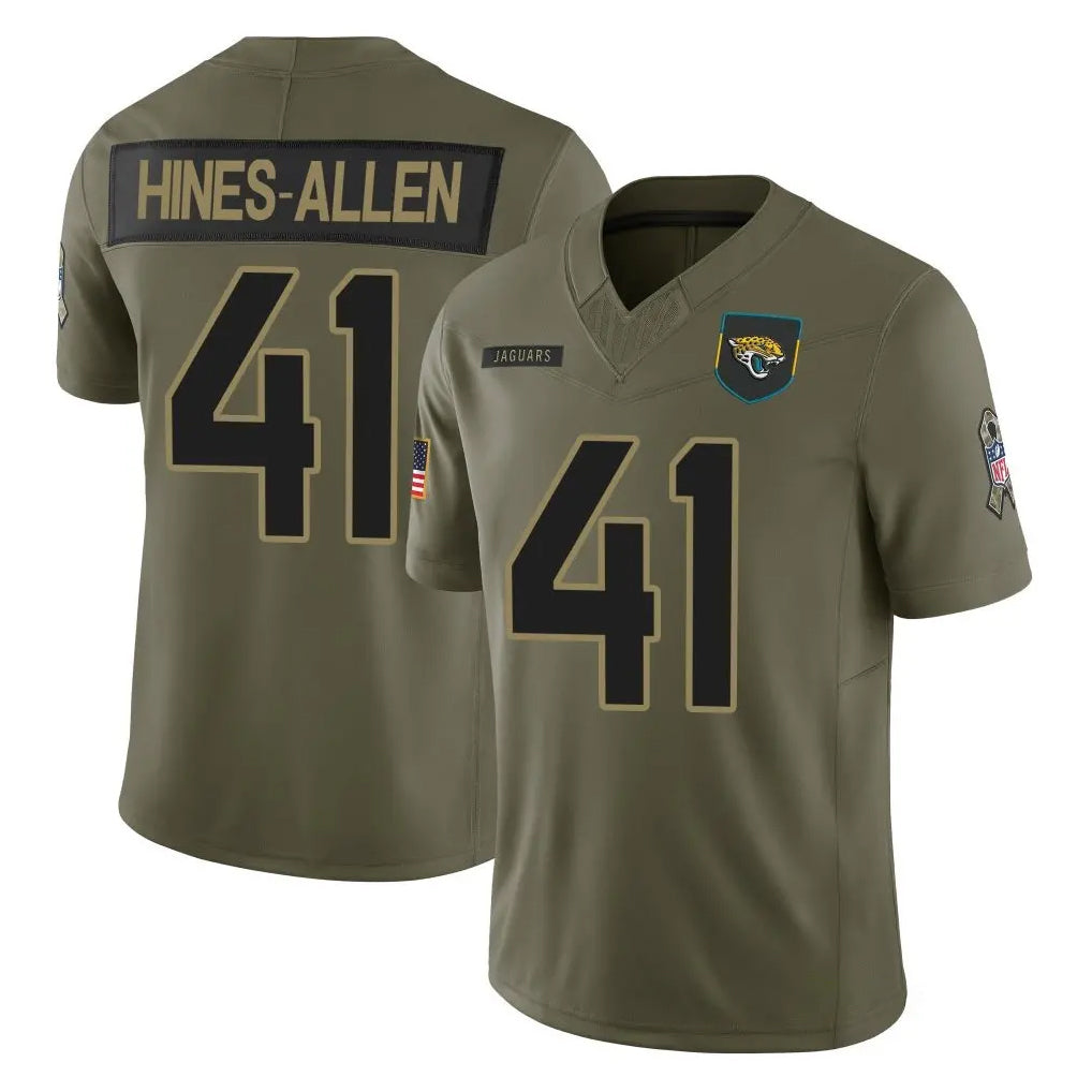 Parkc J.Jaguars #41 Josh Hines-Allen Player Olive 2025 Salute To Service Limited Game Stitched Jerseys