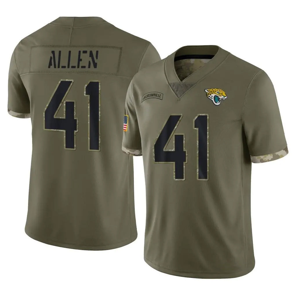 Parkc J.Jaguars #41 Josh Hines-Allen Player Olive Salute To Service Limited Stitched Jerseys