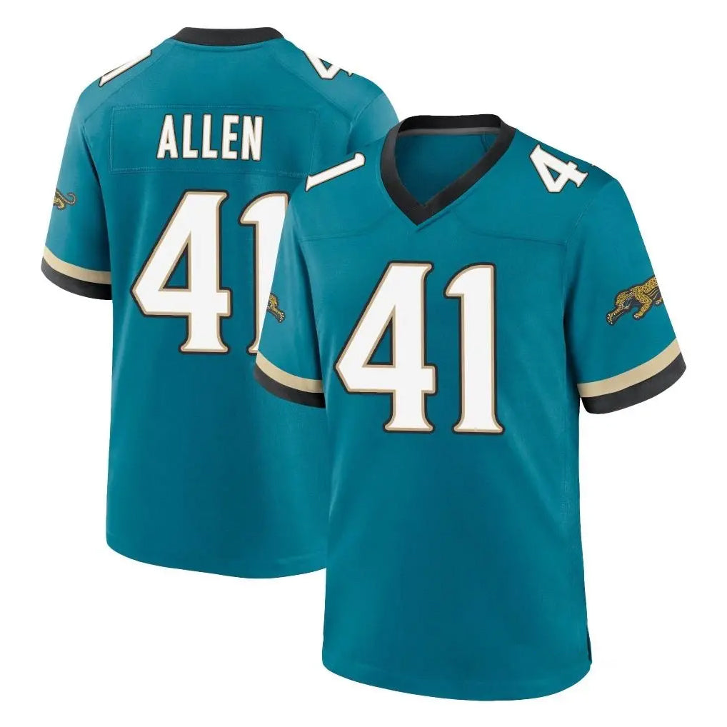 Parkc J.Jaguars #41 Josh Hines-Allen Player Teal Prowler Throwback Limited Home Game Stitched Jerseys