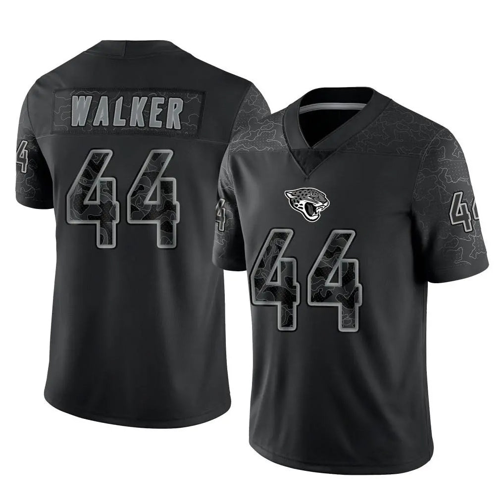 Parkc J.Jaguars #44 Travon Walker Player Black Reflective Limited Game Stitched Jerseys