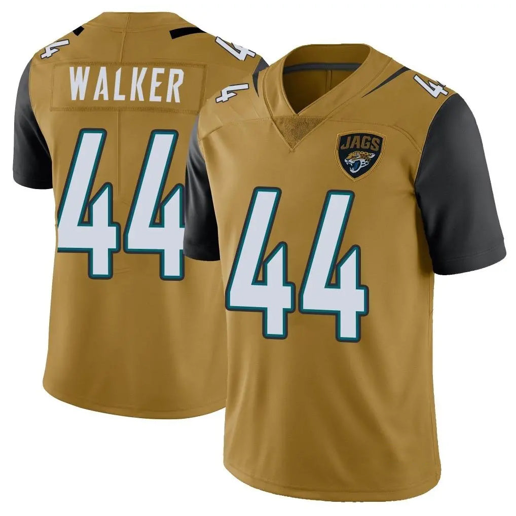 Parkc J.Jaguars #44 Travon Walker Player Gold Vapor Limited Home Game Stitched Jerseys