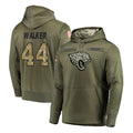 Parkc J.Jaguars #44 Travon Walker Player Olive Salute to Service Pullover Hoodies Home Game Stitched Jerseys
