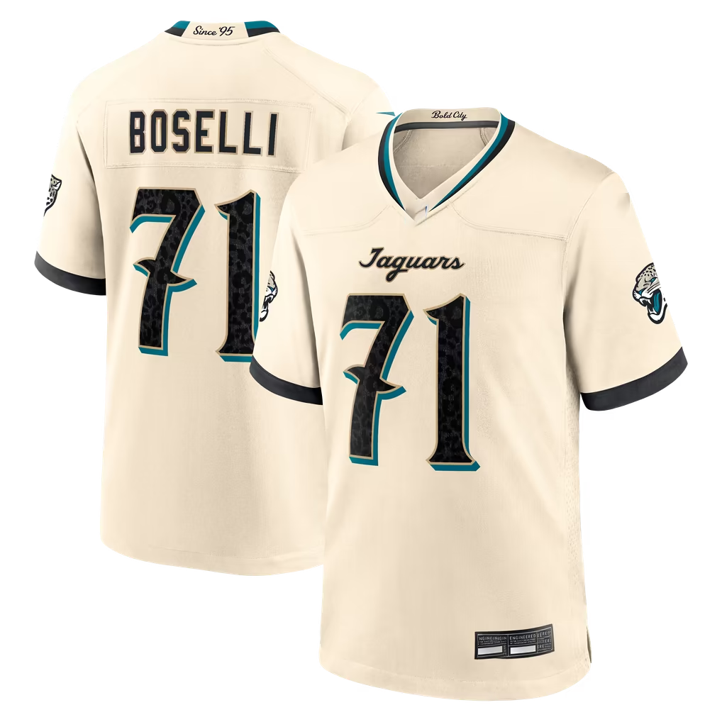 Parkc J.Jaguars #71 Tony Boselli Natural 2026 Rivalries Collection Game Stitched Jerseys