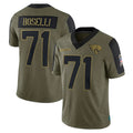 Parkc J.Jaguars #71 Tony Boselli Player Olive Salute To Service Limited Game Stitched Jerseys