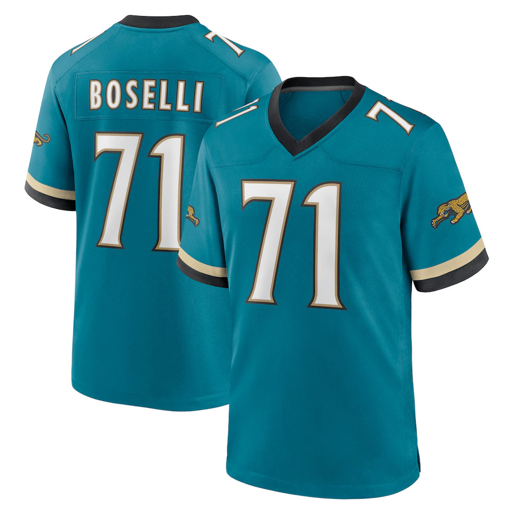 Parkc J.Jaguars #71 Tony Boselli Player Teal Prowler Throwback Limited Home Game Stitched Jerseys