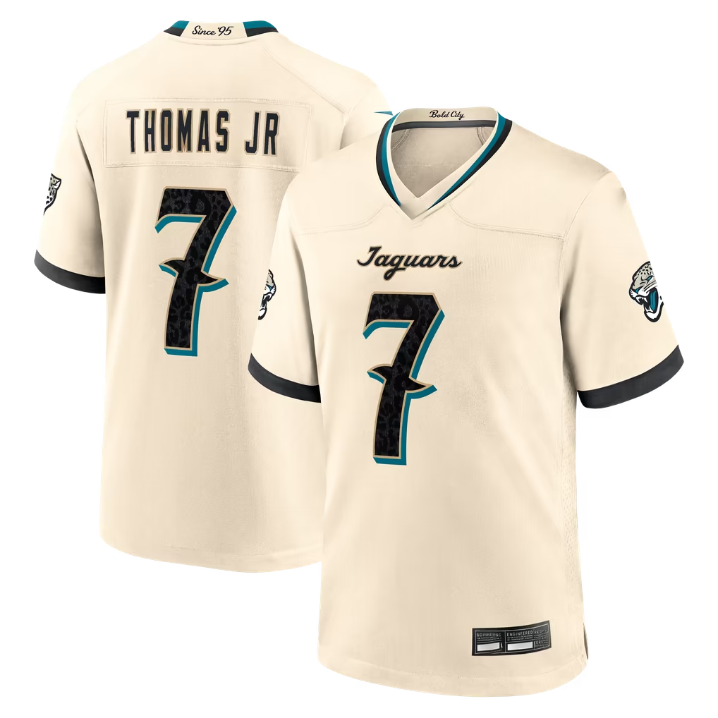 Parkc J.Jaguars #7 Brian Thomas Jr. Natural 2026 Rivalries Collection Game Stitched Jerseys