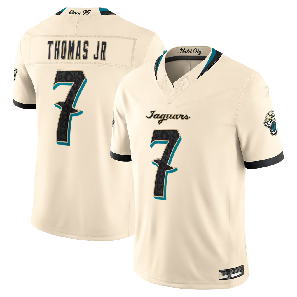 Parkc J.Jaguars #7 Brian Thomas Jr. Natural 2026 Rivalries Collection Limited Stitched Jerseys
