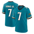 Parkc J.Jaguars #7 Brian Thomas Jr. Player Teal Prowler Throwback Limited Home Game Stitched Jerseys