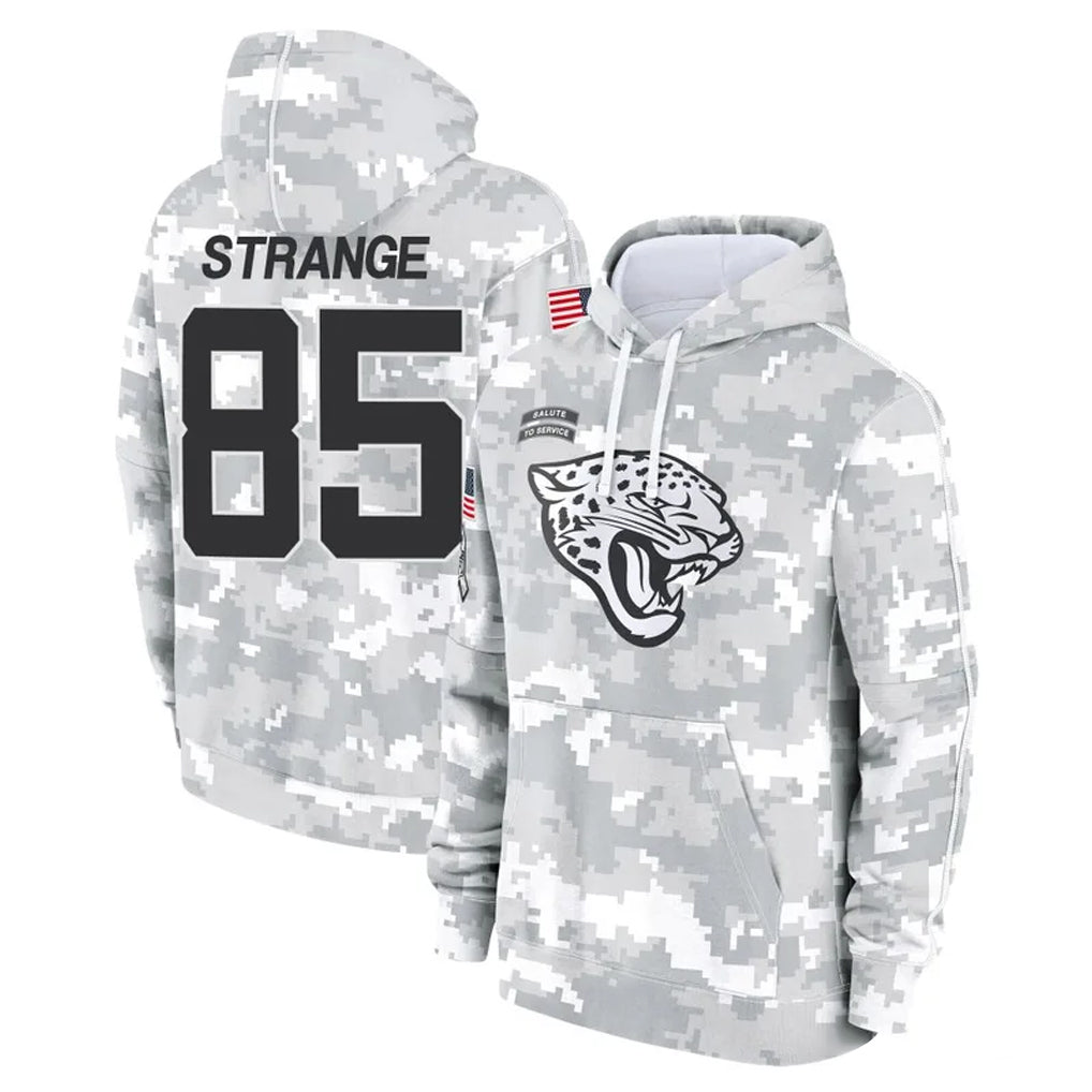 Parkc J.Jaguars #85 Brenton Strange Player Arctic Camo Salute to Service Hoodies Limited Game Stitched Jerseys