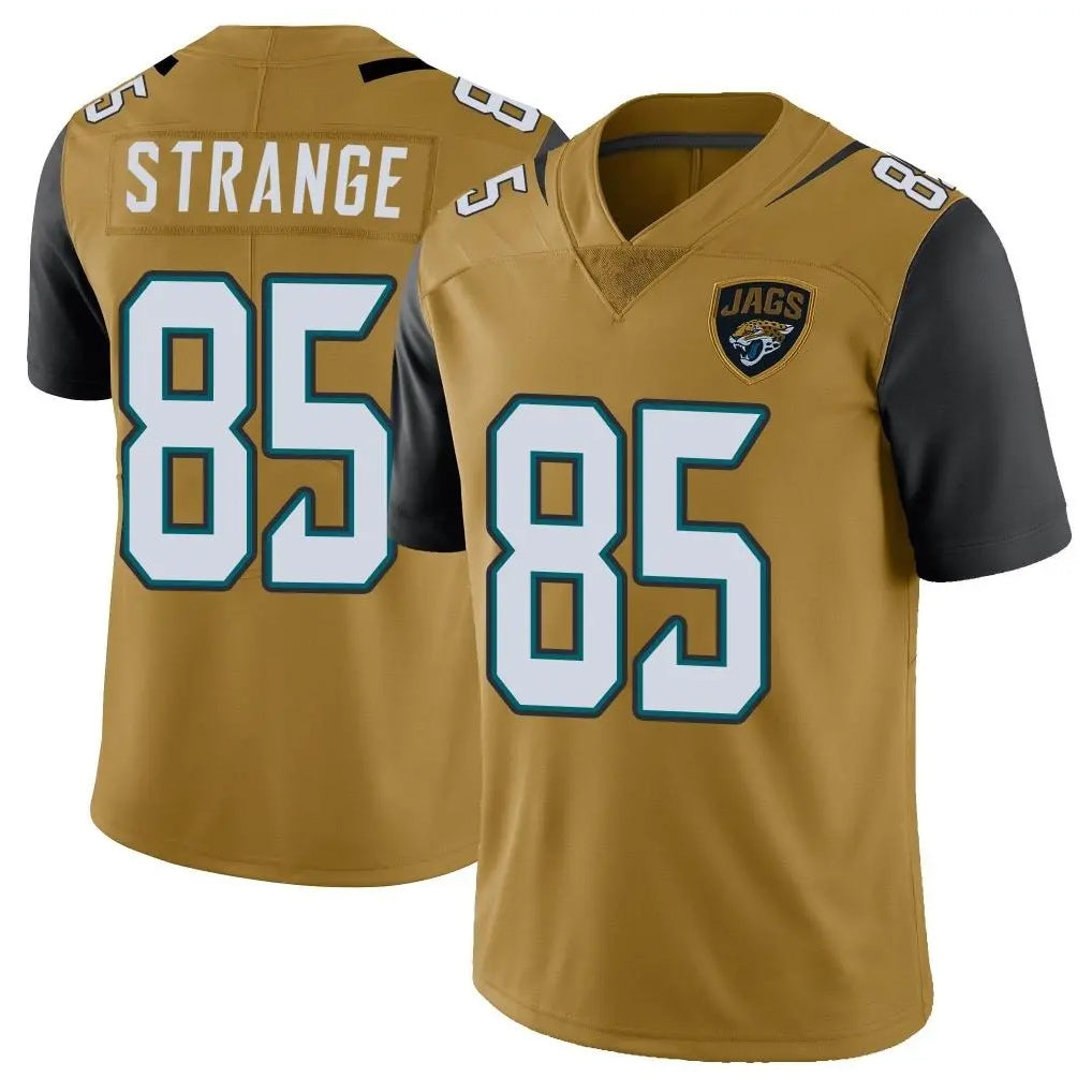 Parkc J.Jaguars #85 Brenton Strange Player Gold Vapor Limited Home Game Stitched Jerseys
