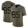 Parkc J.Jaguars #85 Brenton Strange Player Olive 2025 Salute To Service Limited Game Stitched Jerseys