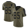 Parkc J.Jaguars #85 Brenton Strange Player Olive Salute To Service Limited Game Stitched Jerseys
