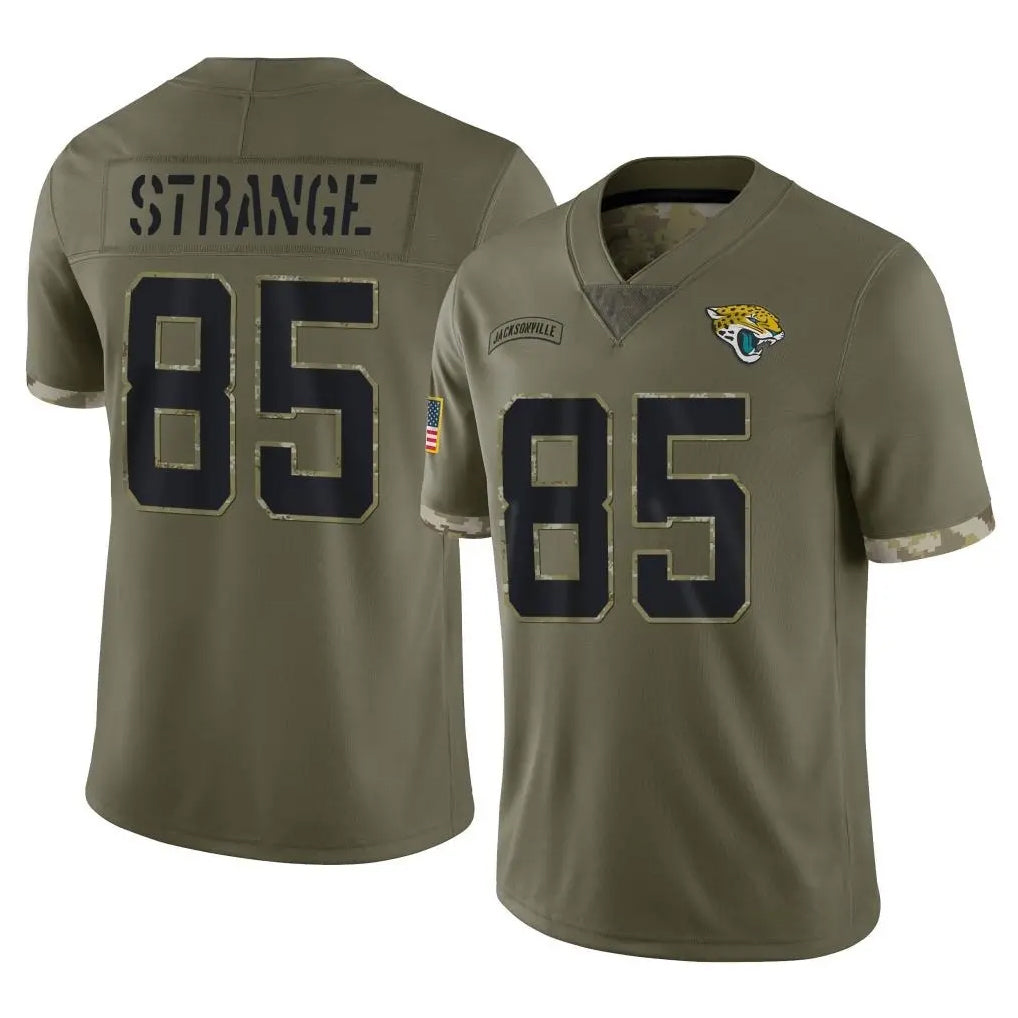 Parkc J.Jaguars #85 Brenton Strange Player Olive Salute To Service Limited Stitched Jerseys