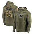 Parkc J.Jaguars #85 Brenton Strange Player Olive Salute to Service Pullover Hoodies Home Game Stitched Jerseys