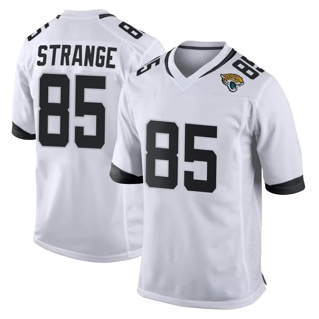 Parkc J.Jaguars #85 Brenton Strange Player White Home Game Stitched Jerseys